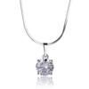 MECHOSEN Crystal Accessory Set: Necklace + Earrings (2-piece Set) - Brass Earrings, Single Stone Pendant, Formal Necklace, Stylish, Sparkling Jewelry