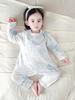 Newborn Pure Cotton Long Sleeve Bodysuit with Belly Protection - Seamless, Breathable Pajamas for Spring/Summer