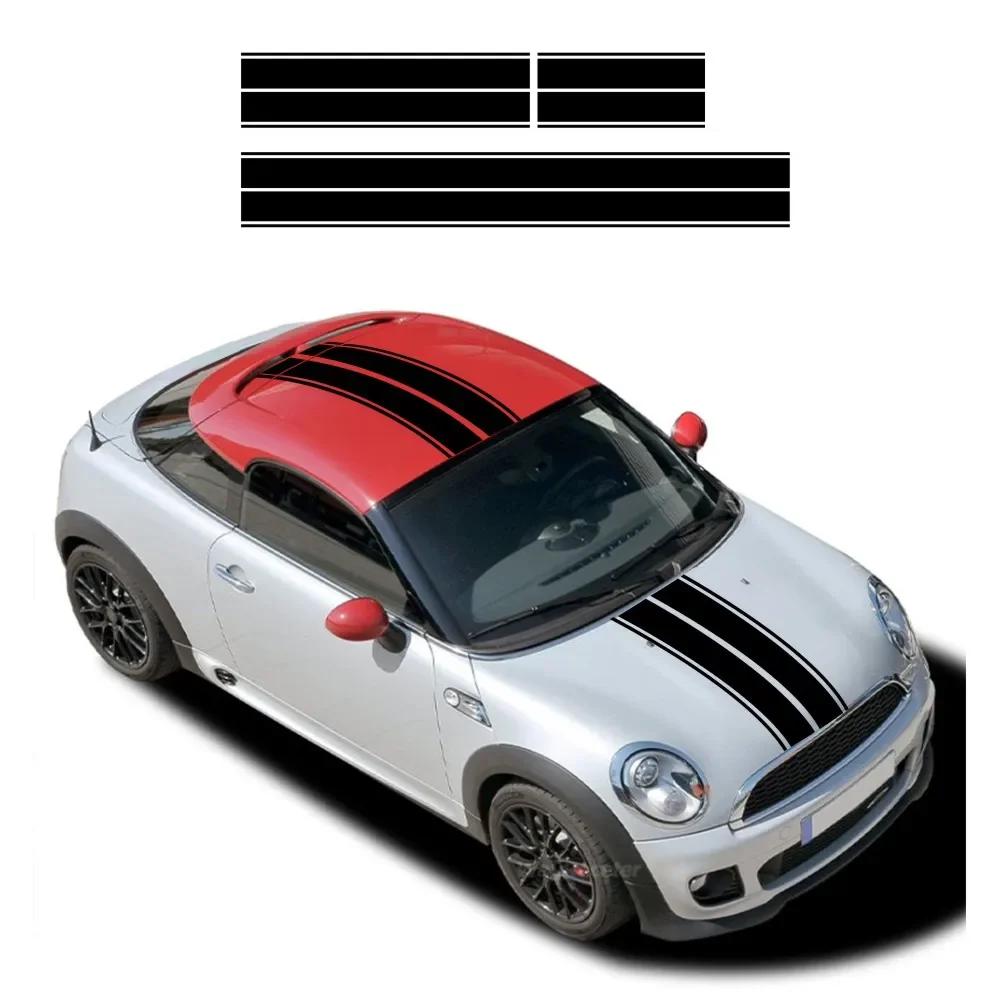3 Stück Streifen Autoaufkleber für MINI Cooper R55 R56 R57 R58 R59 R60 R50 R52 R53 F55 Vinyl Haube Dach Kofferraum Dekoratives Zubehör