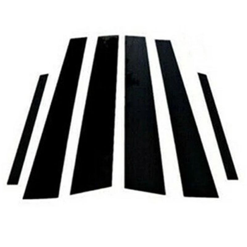 6pcs Car Door Window Trim Cover Glossy Black Carbon Fiber Chrome Sticker Pillar Posts Decal Accessories for Nissan Maxima A34 2004-2008
