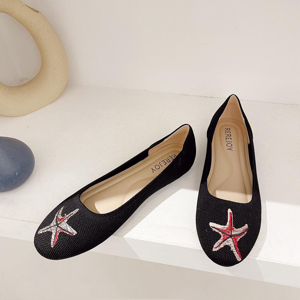 Prinzessinnenschuhe einzelne Schuhe Damen neue Fliegenstrick-Webschuhe spitz flacher Boden Frühling flacher Boden gestrickte Mütze Eierrollenschuhe