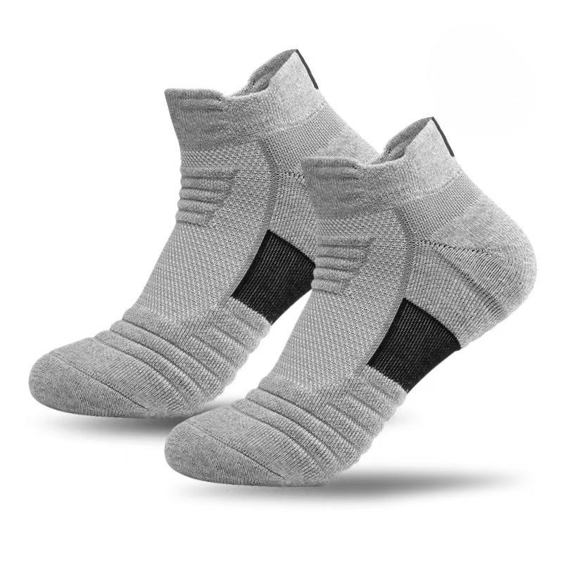 Basketball Socks, Men's Professional Sports Socks, Thickened Towel Bottom Short Socks, Mesh Breathable Running Socks, Outdoor