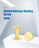 NINDEJIN 20pcs Brass Chicago Binding Screw M4 M5 Copper Chicago Button Post Rivets Screw for Leather Saddles Purses Belt Repair
