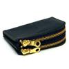 AGILITY affa "Pair" Coin Case, Card Case, Double Zipper, L-Shaped Zipper, Key Ring, Leather