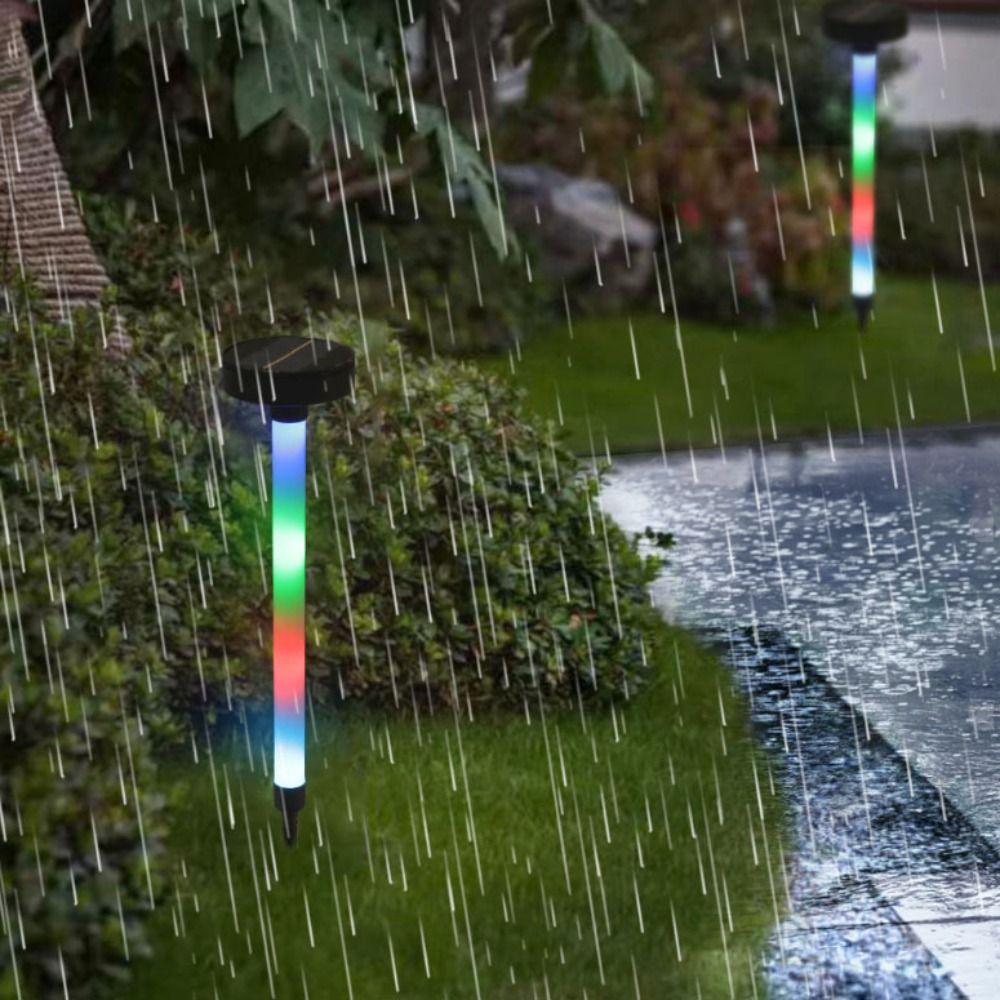 Waterproof Design Solar Pathway Lights 10LED Lighting 1200mAh Battery Outdoor Garden Lamp RGB LED Solar Powered Path Lights