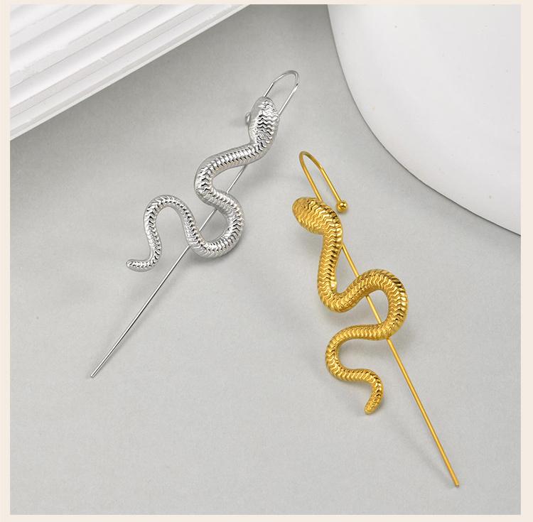 1 Stück Helix Haken Ohrringe Ohrumwickler Crawler Haken Ohrringe Für Frauen, Schlange Schlangen Knorpel Piercing Punk Schmuck