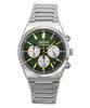 Sport Chronograph Stainless Steel Green Dial Quartz SSB461P1 100M Men's Watch