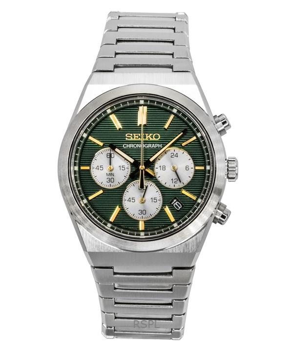 

Seiko Sport Хронограф Нержавеющая сталь Зеленый циферблат Кварцевые SSB461P1 100М Мужские часы зелёный