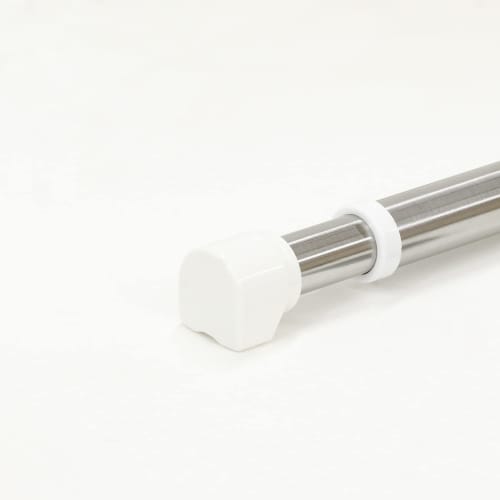 Bestco Slim Telescopic Clothes Drying Pole, Suitable for Bathroom Use, 150-270cm, Stainless Steel, White, Long