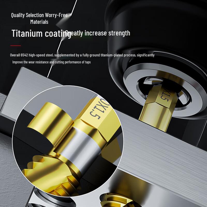 Jiudingxin HSS Hex Shank 3-in-1 Drill Tap Bits