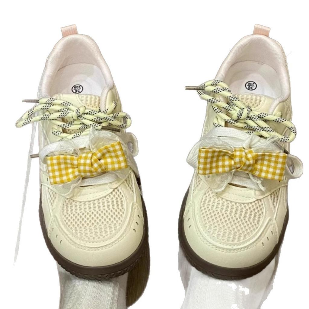 2025 spring new little white shoes mesh breathable sports and leisure board shoes fashion versatile non-slip German training women's shoes