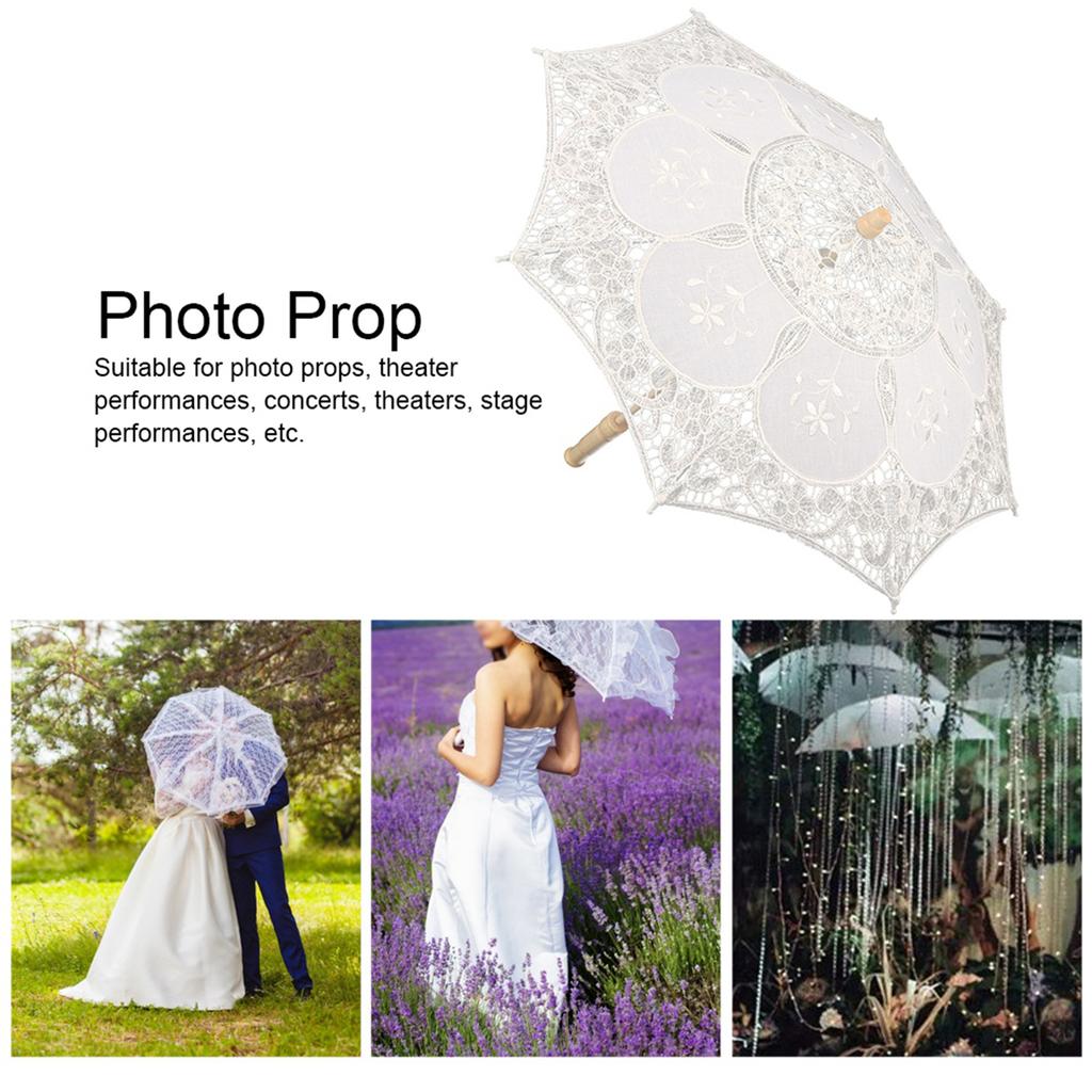 West   Bridal Lace Umbrella Parasol Banquet Stage Photography Prop Wedding Supplies