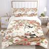 3pcs Panda Blossom Bedding Cover Set, Fashion Classic Popular Print Bedding Set, Soft Comfortable, All - Season Use, For Bedroom199