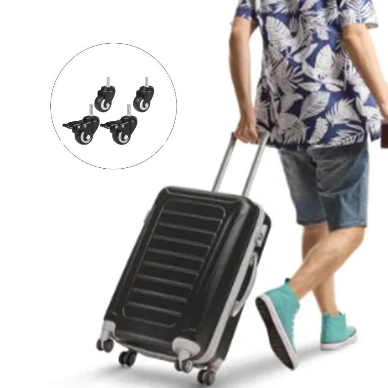 Noiseless Movement Furniture Casters 50kg Load Capacity Resistant Quiet Slide Casters PU Wheel for Commercial Use