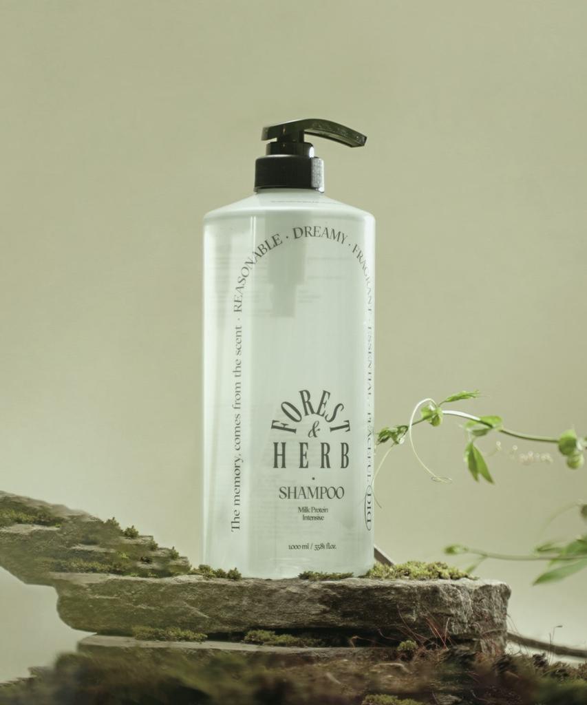 Milk Protein Intensive Shampoo Forest Herb 1000ml + [Gift] Shampoo Sachets 6ml (4 Types)