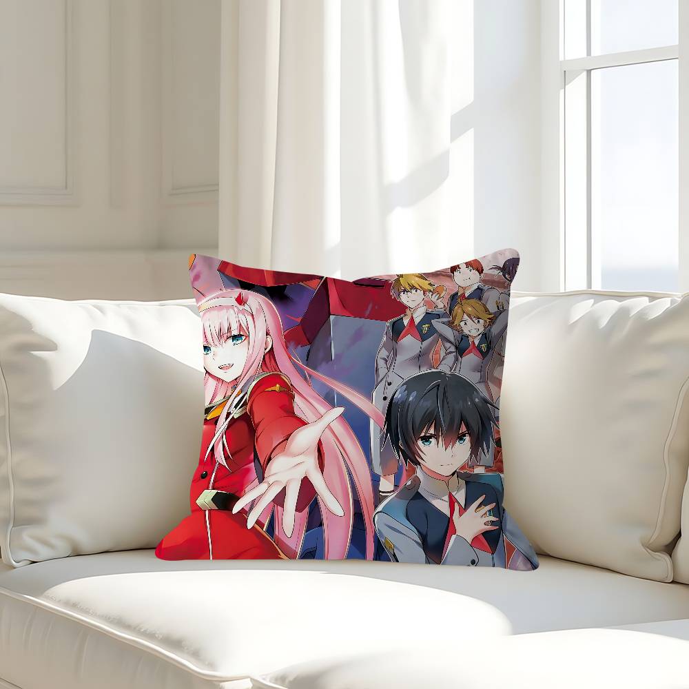 D-DARLING In The F-FRANXX Pillow Case Removable Washable Cushion Cover – All-Season Soft Linen