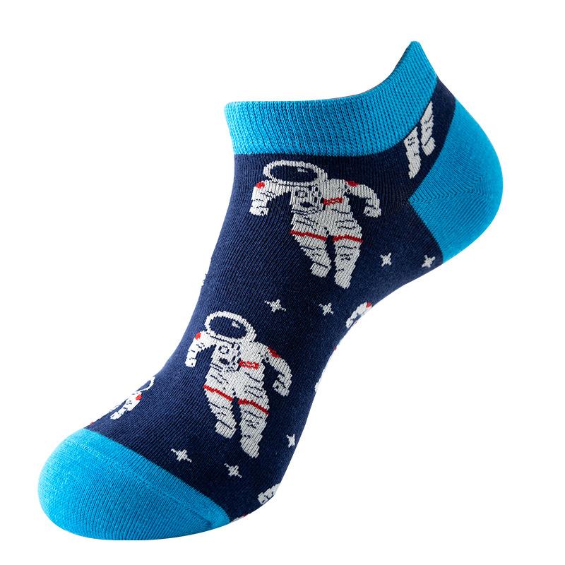 Spring Summer Socks Cute Funny Harajuku Cartoon Men Boat Oil Painting Food Casual Cotton Short Socks for Female Sox