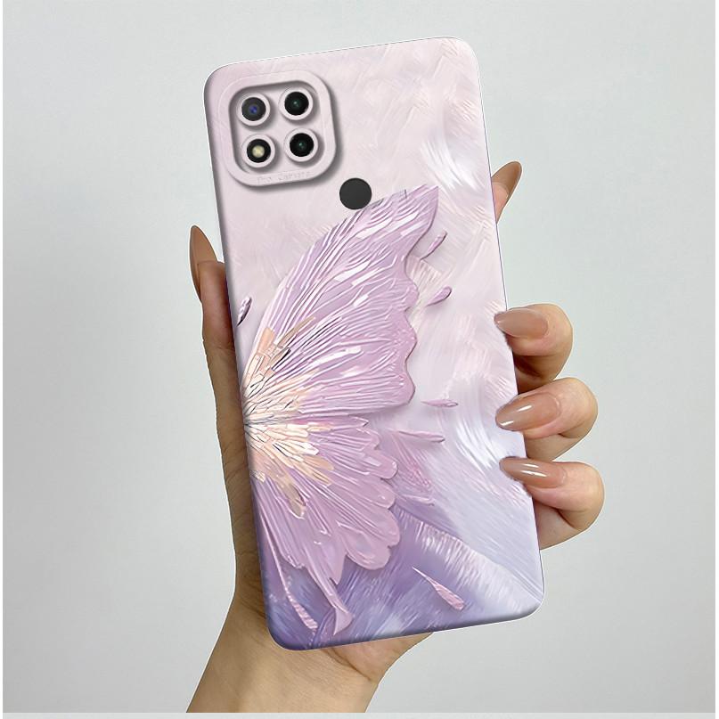 Phone Cases For Xiaomi Redmi 9C NFC 10A Fashion Butterfly Flowers Soft Silicone Back Cover For Redmi 9C Shockproof Coques Fundas