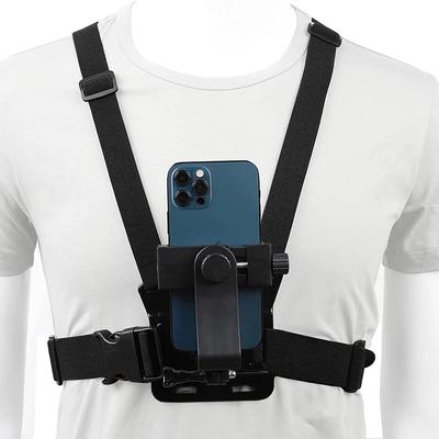 Mobile Phone Chest Mount Set with J-HOOK for Pov / Vlog Phone Clip Mount Chest Straps for HUAWEI Iphone Xiaomi Samsun
