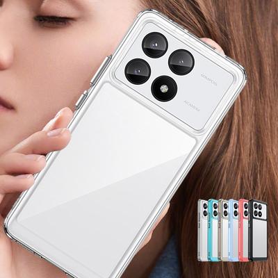Für Poco F6 Pro Hülle Abdeckung Xiaomi Poco F6 Pro Capas Handy Bumper Armor Stoßfest Transparent Farbe Klar Fundas Poco F6 Pro