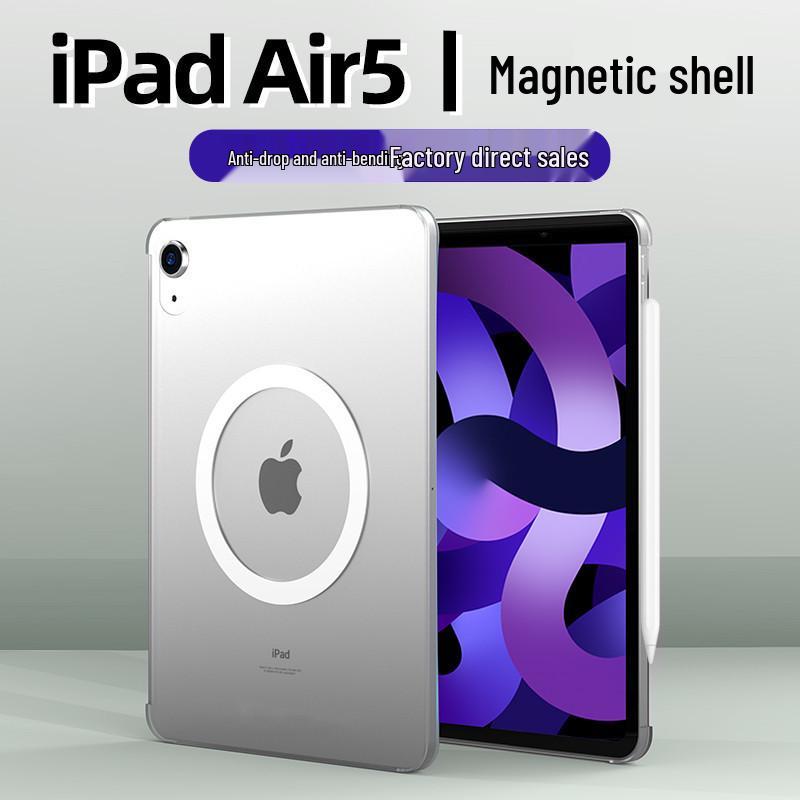 2022 iPad Pro 11-inch Magnetic Rotating Case for Mini 6, 10.2-inch, and Air 4/5, 12.9-inch, Transparent Protective Cover.