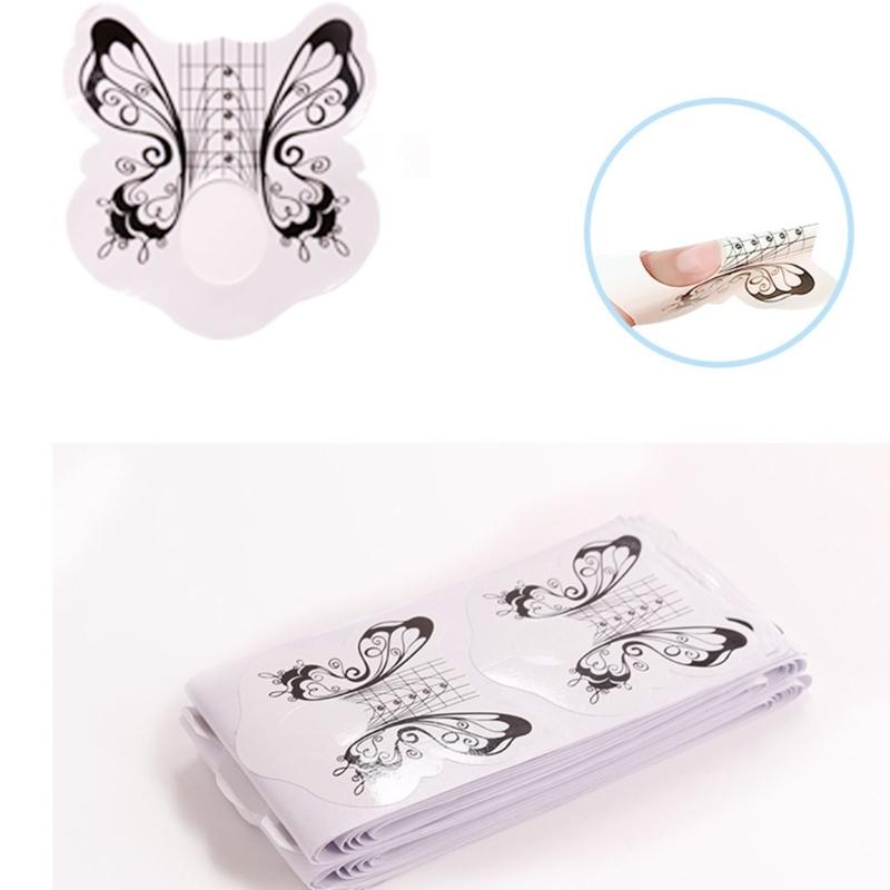 100 Pieces Nail Extension Forms For Professional And DIY Use Manicure Training Supplies For Beginners And Salons