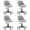 Day and Night - Day and Night Swivel Dining Chairs 4 Pcs In Light Gray Velvet
