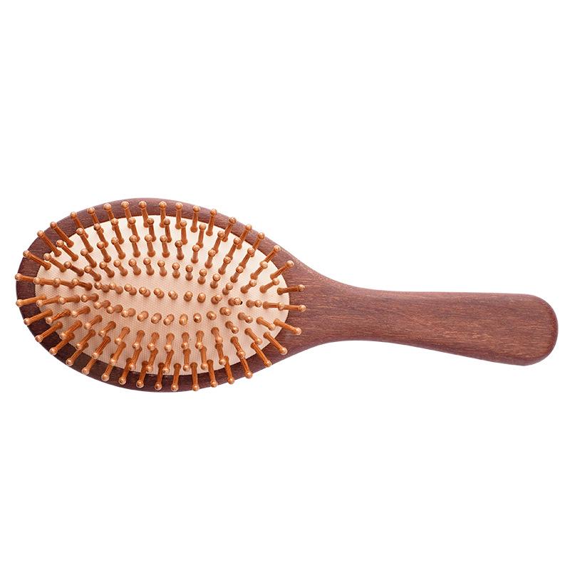 Red Sandalwood Large Air Cushion Comb - Solid Wood Hairbrush for Ladies