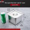 Xiyao Stainless Steel Square Condiment Jar with Lid