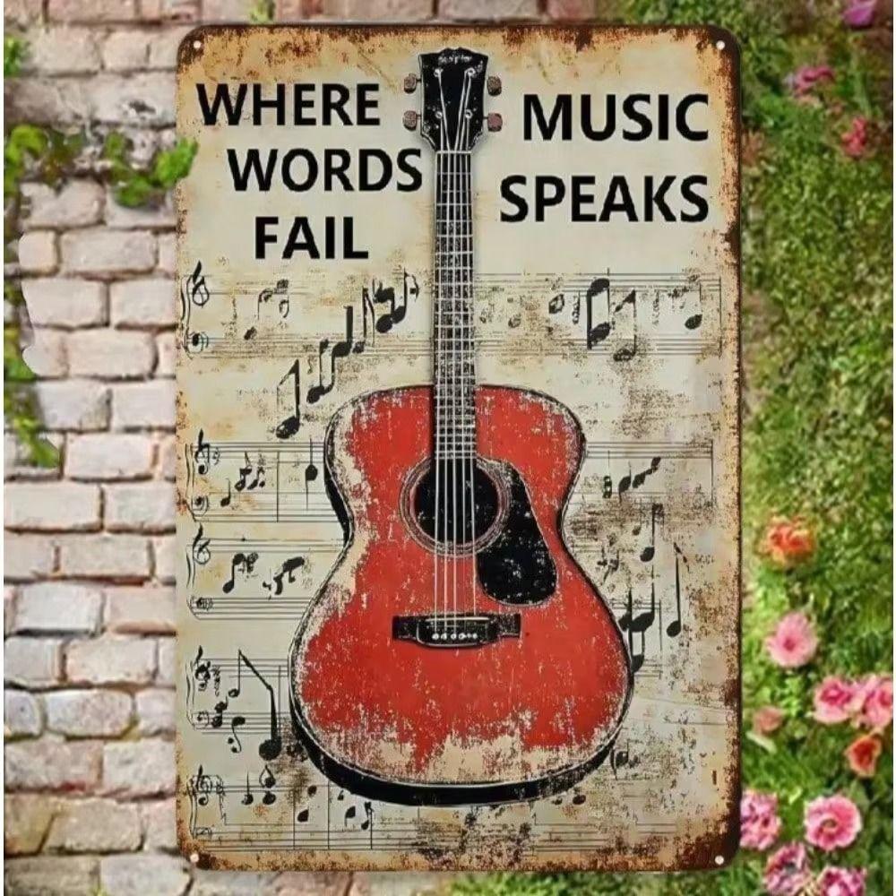 Tin Sign Wall Art, Metal Painting Home Decor, 20x30cm