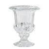 High-grade Transparent Glass Vase Ornaments French Retro Relief Feng Shui Culture Flowers Living Room Flower Arrangement