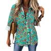 Women Printed Shirt Fashion 2025 New Spring and Autumn Casual Elegant Long Sleeve Lapel Top Street Style Personalized Shirt