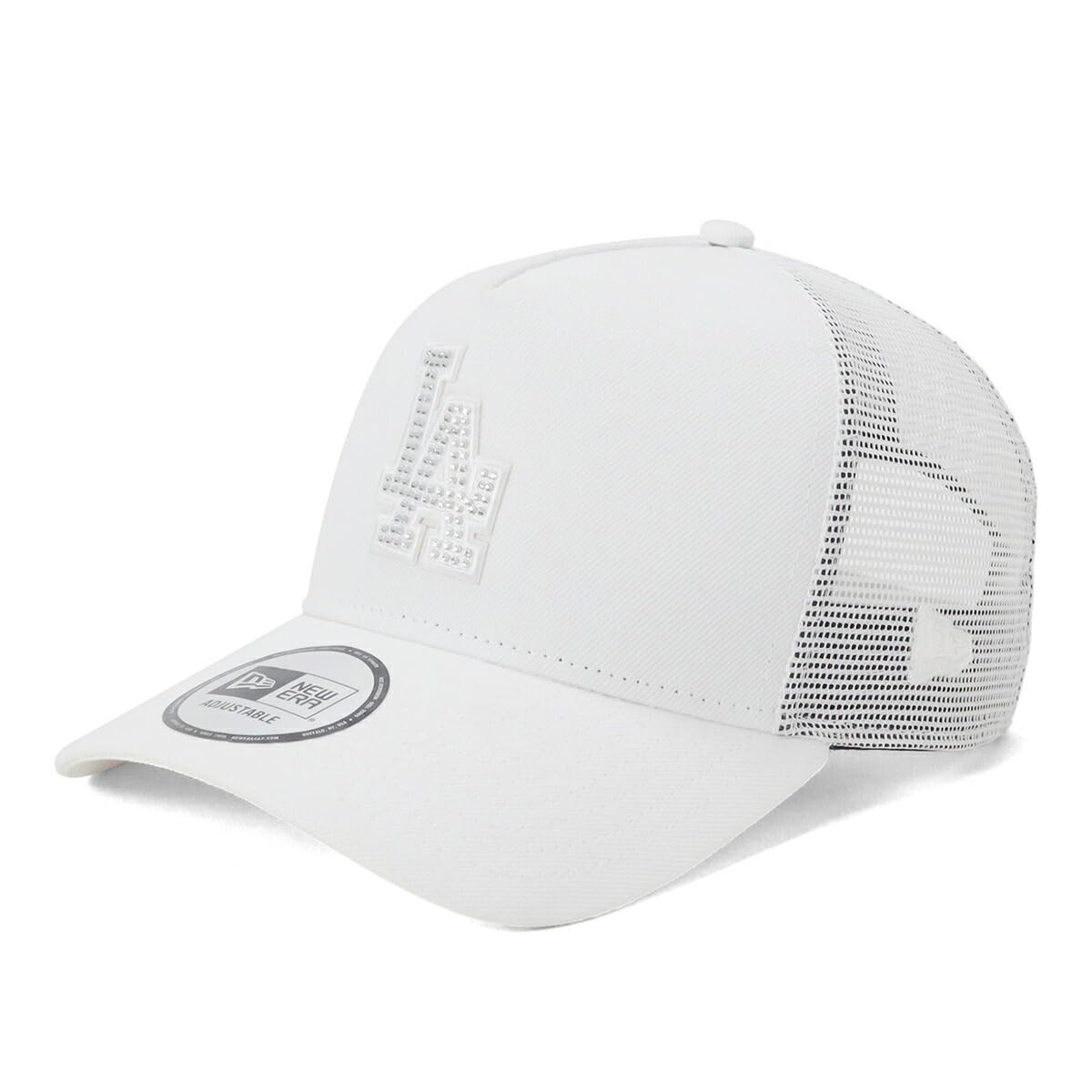 

Кепка New Era Mesh Cap 9FORTYA-FRAME MLB Эксклюзив ONSPOTZ LA Белая БЕСПЛАТНО 9Forty A-Frame Тракер CS Логотип из страз Mlb Los Angeles Dodgers