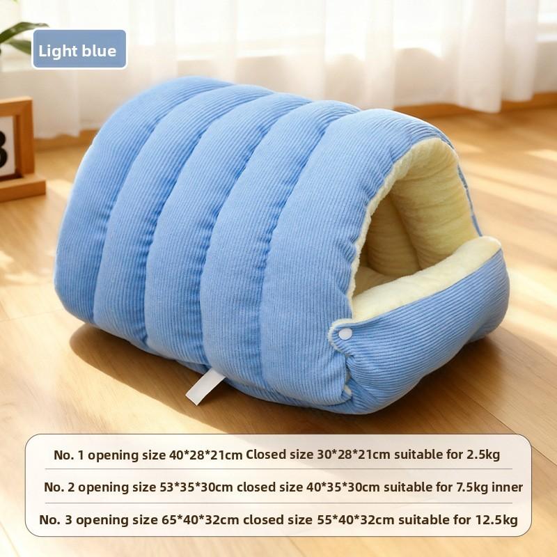 Pet Haven Enclosed Cat And Small Dog Bed With Pp Cotton For Cozy Comfort