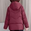 Plus Size XL-5XL Middle Age Woman Winter Coats Hooded Elegant Loose Thick Warm Embroidery Parkas Female Jacket