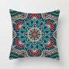 Household Stitching Colorful Mandala Printed Pillow Cover Bedroom Sofa Cushion Peach Leather Velvet Cushion Cover