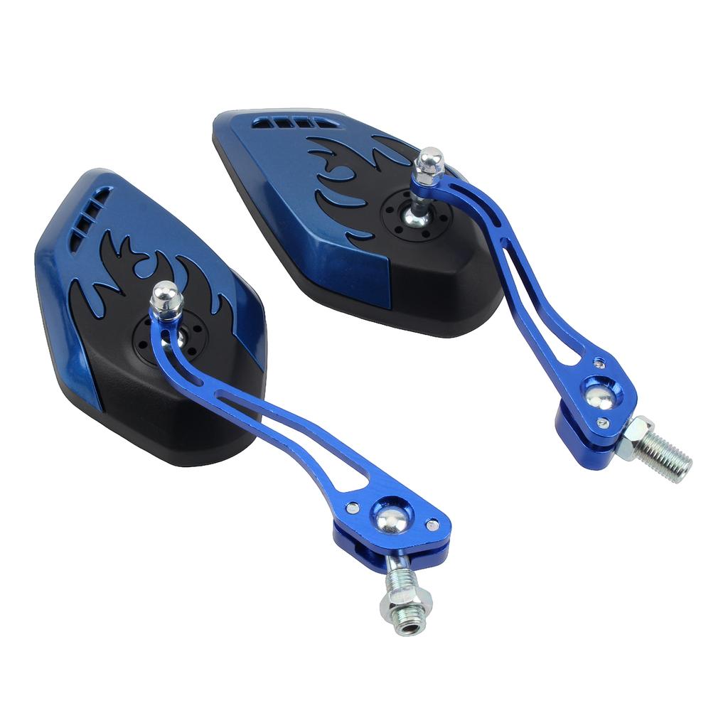 Motorradlenker Rückspiegel Flamme Für Honda Kawasaki Harley Yamaha BMW Universal Pit Dirt Bike Motocross Zubehör
