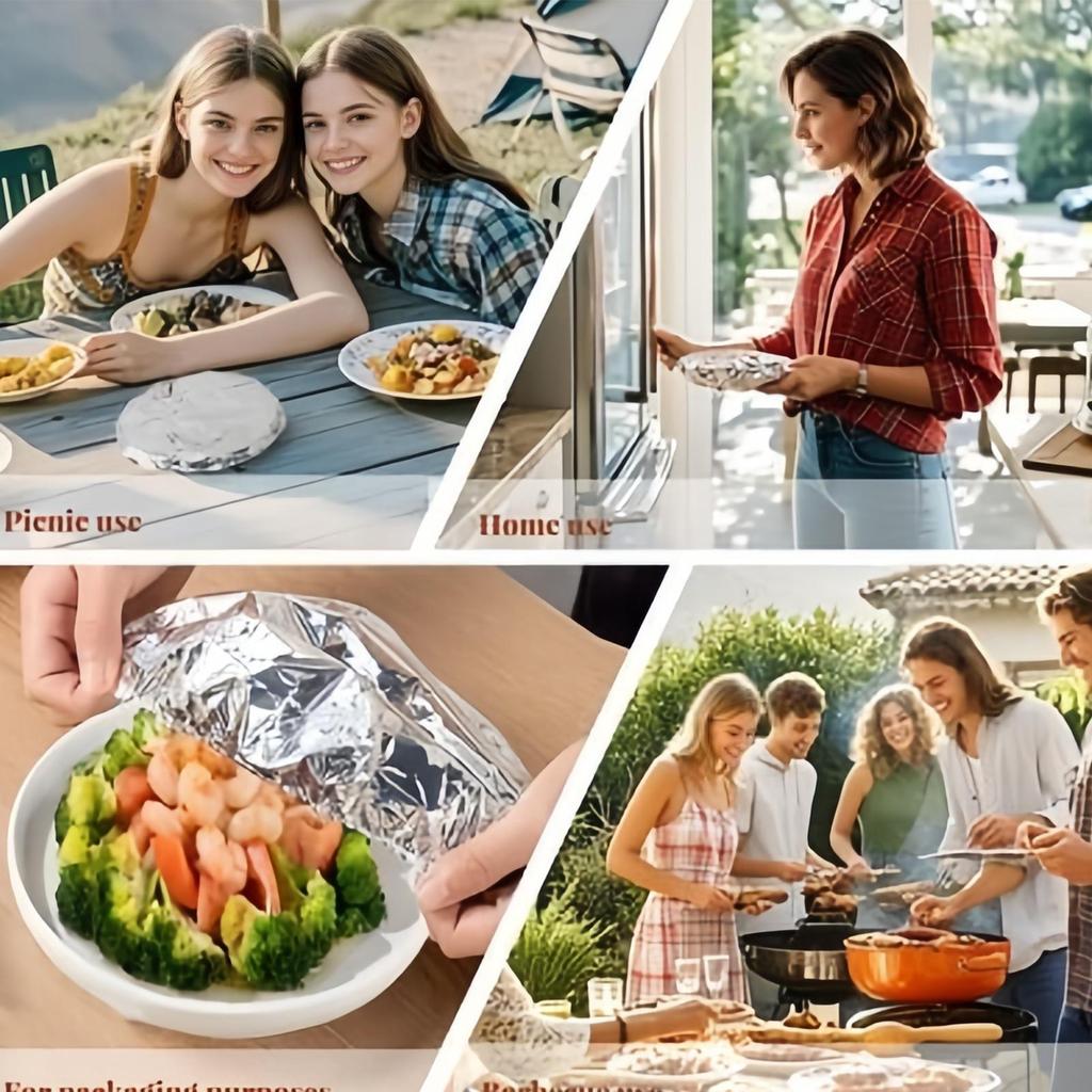 10 Stück Wiederverwendbare Aluminiumfolie Elastische Schüsselabdeckungen Frischhalte-Lebensmittelversiegelungsabdeckungen Langlebige Schüsseldeckel für Zuhause Küche BBQ Picknick
