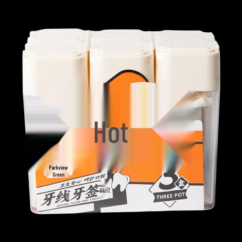 Fang Cao Di Disposable Toothpick & Dental Floss 3-Box Set
