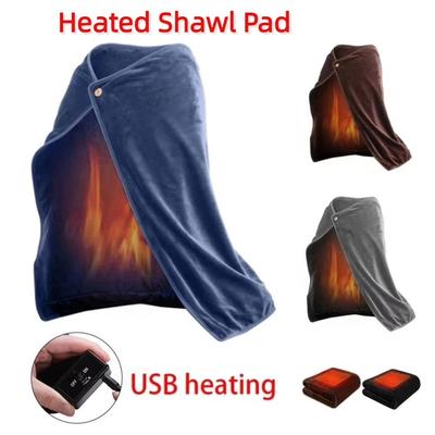 Energy Efficient USB Heated Shawl Pad Quick Heating Warm Electric Heated Blanket Comfortable Soft Knee Pads Winter Supplies