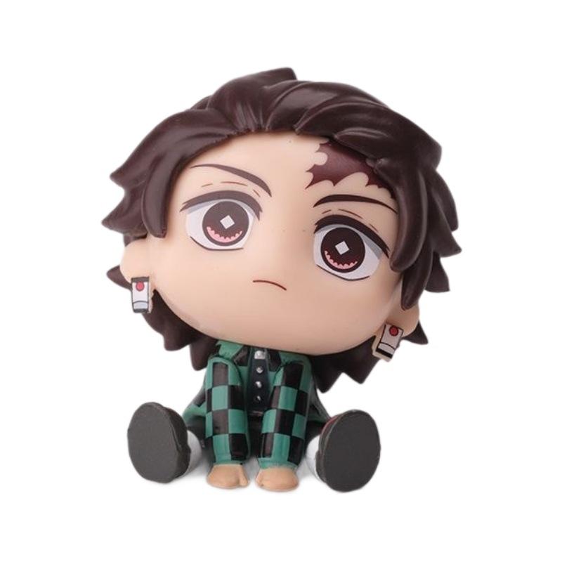 Demon Slayer Anime Kawaii Figure Model Tanjirou Nezuko Zenitsu Inosuke Kimetsu No Yaiba Pvc Collect Desktop Decoration Toys