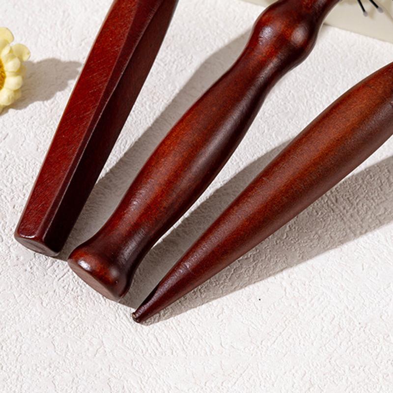 Anti-Static Wooden Handle Salon Styling Drying Tool Round Hairdressing Curling Massage Roller Comb For Real Hair Wigs Barber