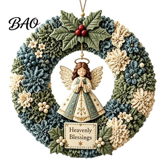 Tree Poke Art Wreath DIY Christmas Kit, 3D Fabric Santa Snowman Elk Handmade Set, Holiday Front Door Decor Crafts