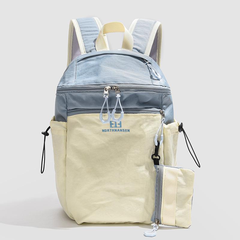 Lightweight Travel Backpack, Women's Trendy, Simple and Large-capacity Backpack, Color-blocking Sports Mountaineering Backpack