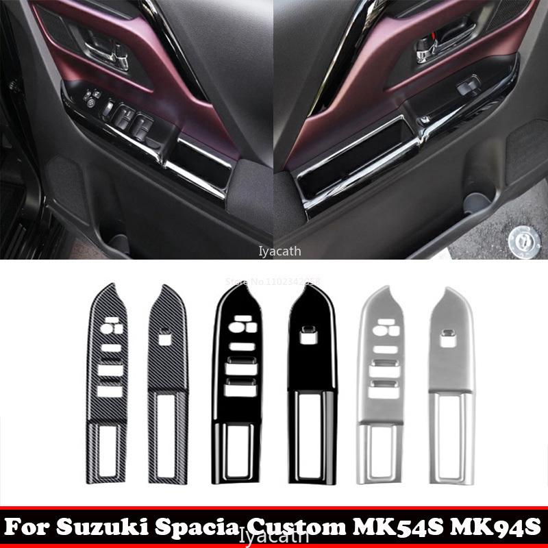 RHD For Suzuki Spacia/Spacia MK54S MK94S 2024 ABS Front Door Armrest Window Lift Switch Glass Control Panle Frame