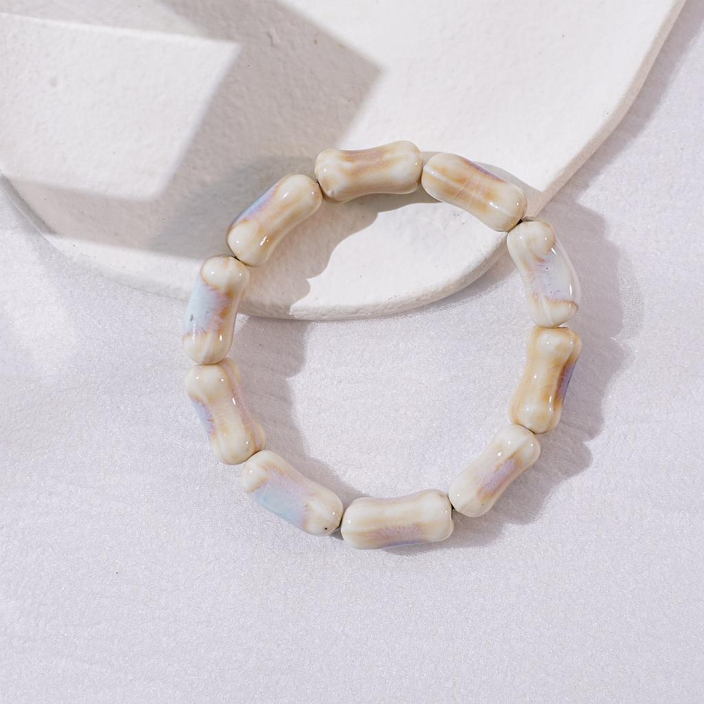 Ceramic new fashion flower glaze bead bracelet multi-color leisure ethnic style student
