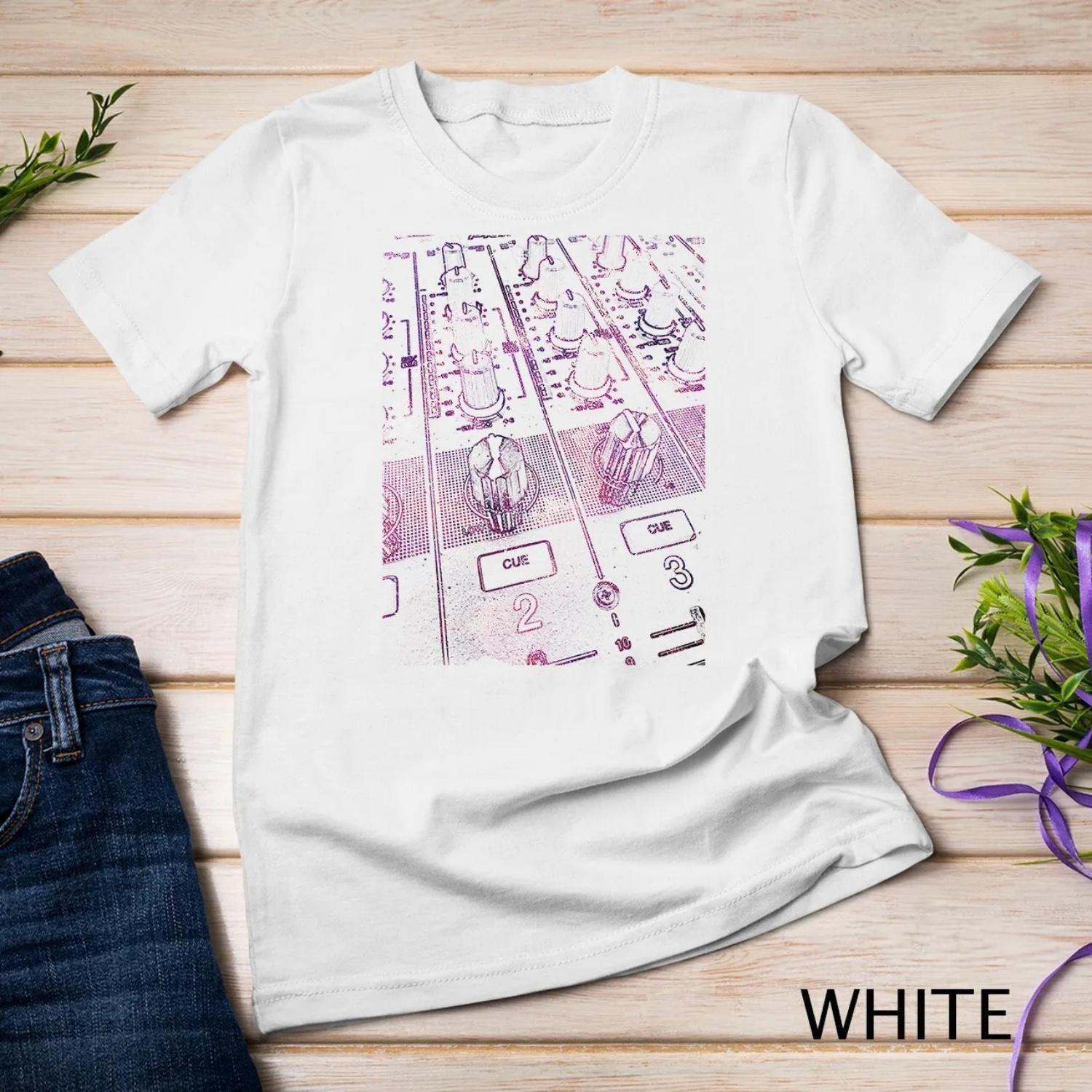 DJ T Mixer Knobs Deejay Shirt DJM XXXXXL белый