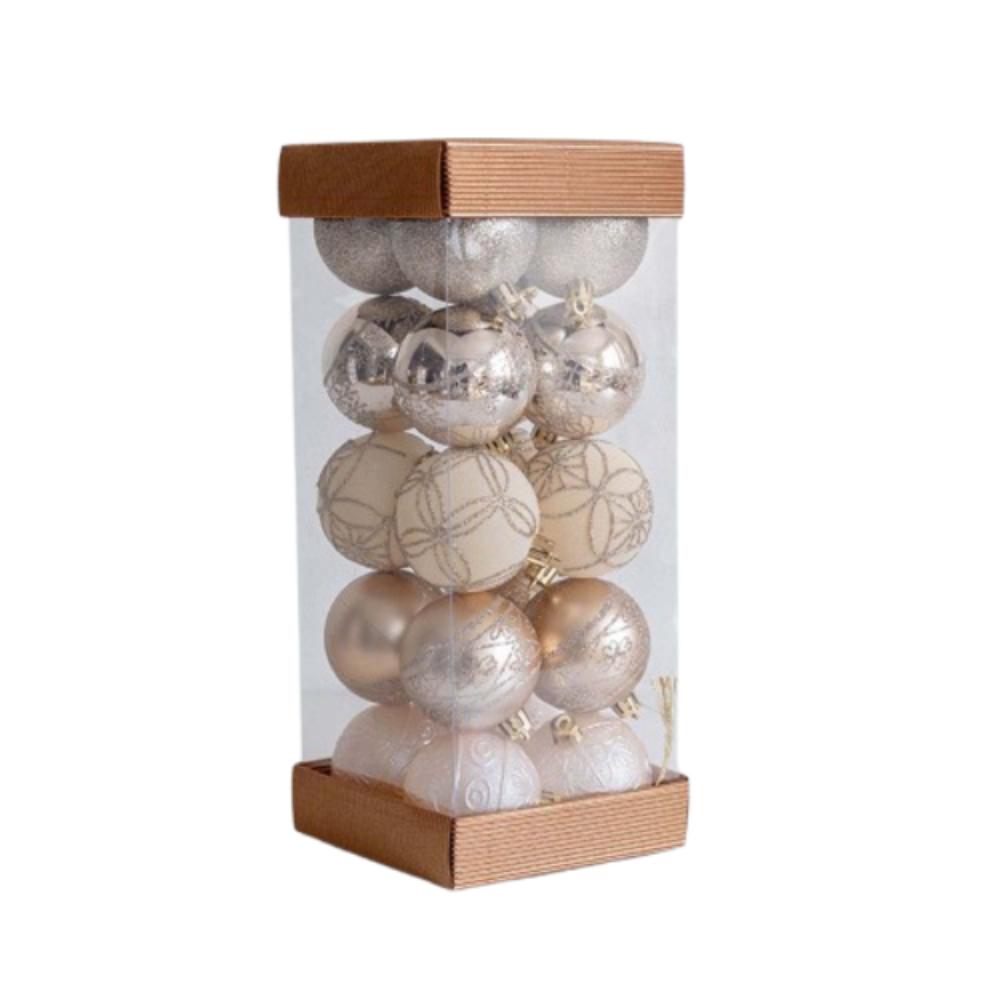 

20 шт. 6 см Расписные Рождественские Шары Подвеска Пластиковые Украшения для Рождественской Елки Домашний Новогодний Декор шампанского