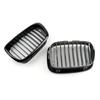 Front Fence Grill Grille ABS Gloss Black Mesh For BMW 5-Series 2001 2002 2003 2004