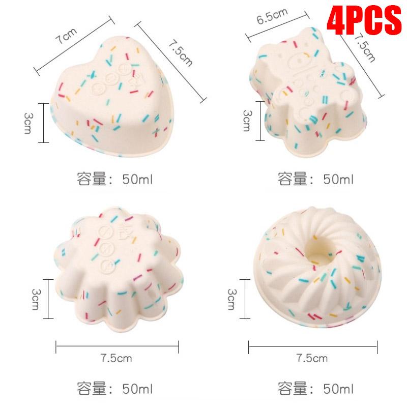 

4шт цветные силиконовые формы для торта, кексы, форма для кексов, высокотемпературная форма для кексов, шоколадный пудинг, конфеты, форма для выпечки